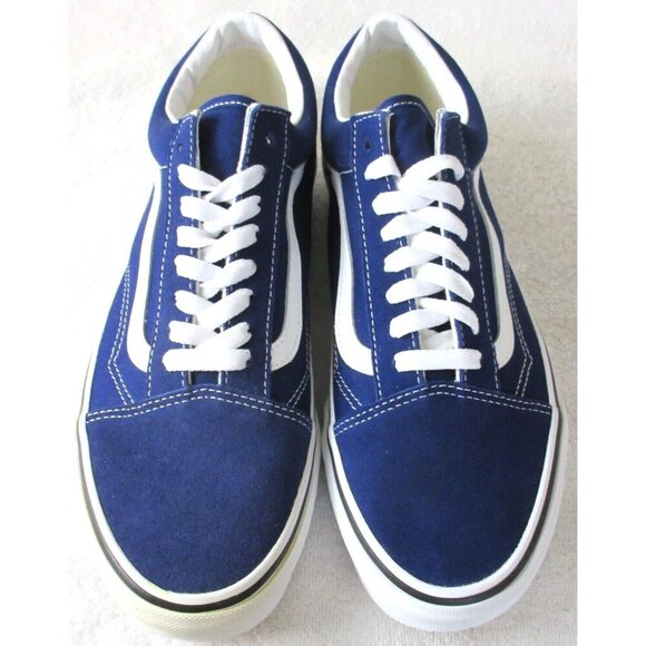 Vans Men's Old Skool Color Theory Beacon Blue White Striped Shoes Size 11.5 NIB - Picture 1 of 5